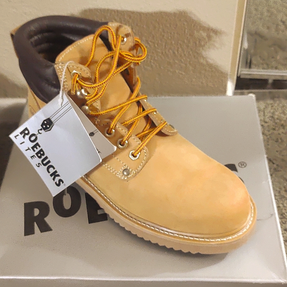 Men's Roebucks Lite Tan Steel Toe Boot 9D